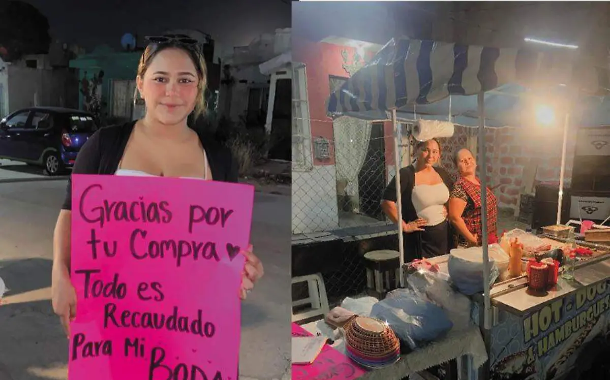 Novios de Altamira venden hot dogs para pagar su boda